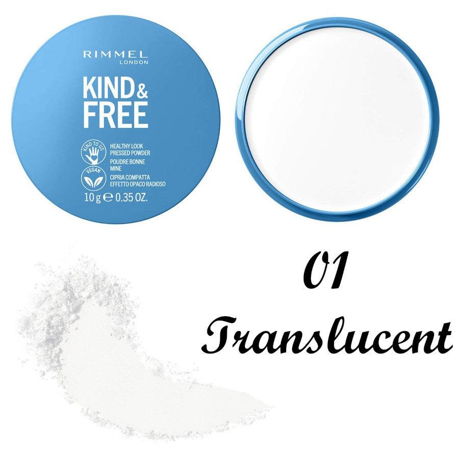 Rimmel London Kind & Free Natural Finish Pressed Powder 01 Translucent