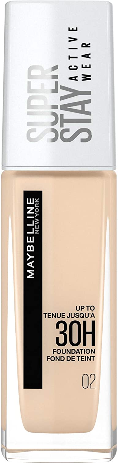 Maybelline Super Stay Active Wear 30 Hour Foundation 02 Naked Ivory Porcelain
