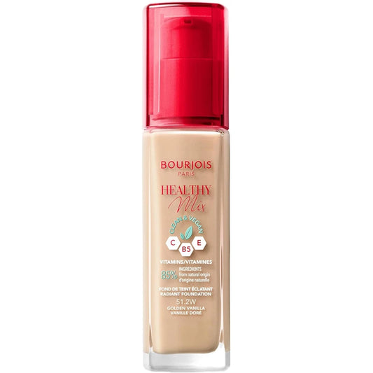 Bourjois Healthy Mix Clean & Vegan Foundation 51.2W Golden Vanilla X 3