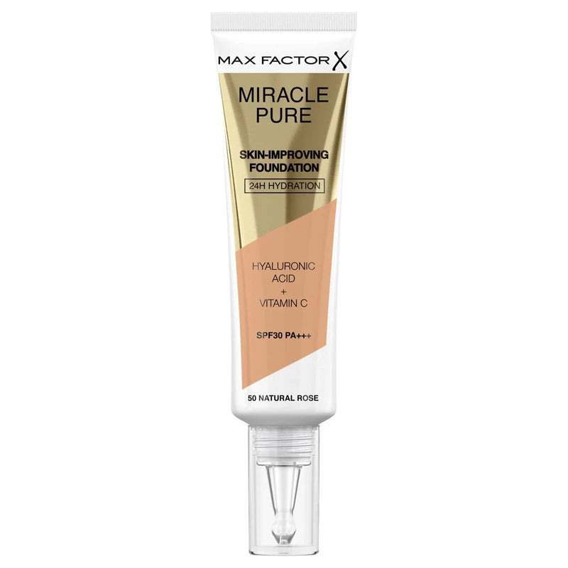 Max Factor Miracle Pure Foundation 50 Natural Rose X 3