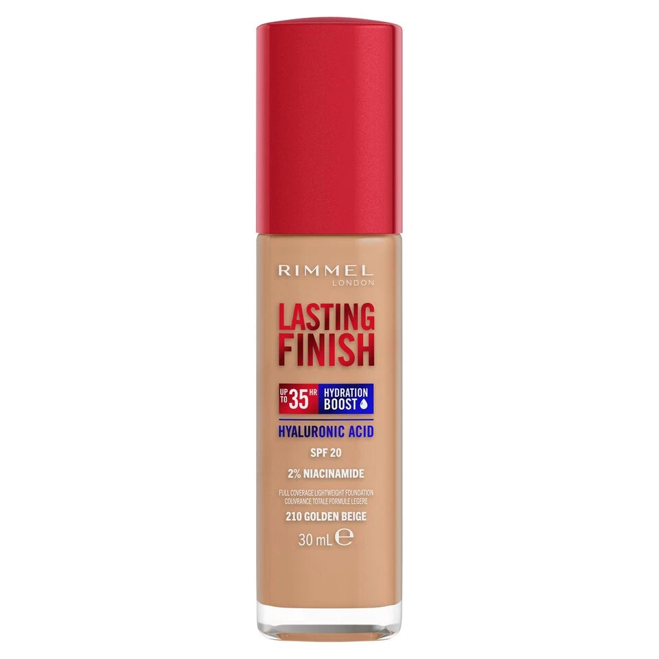 Rimmel Lasting Finish 35Hr Foundation 210 Golden Beige X 3